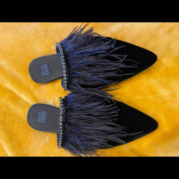 WHBM feather Mules - Picture 2 of 4